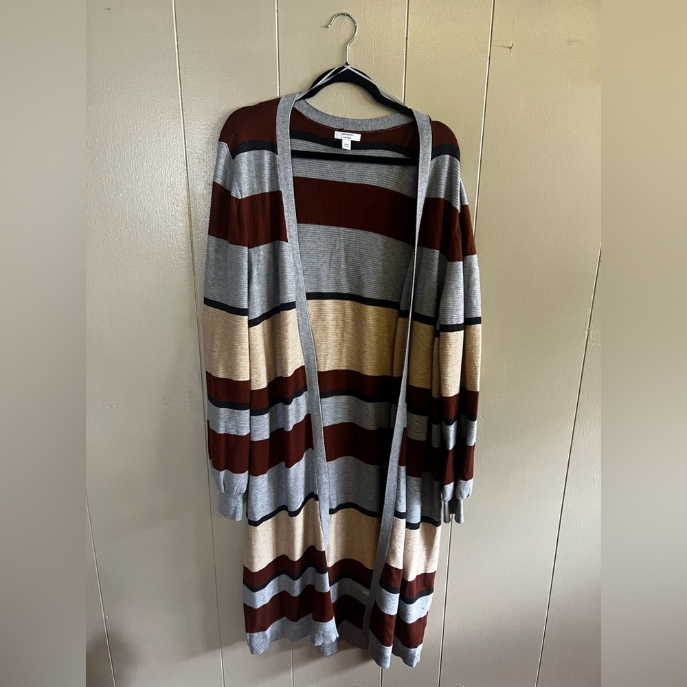 Nine West Multicolor Striped Cardigan / Duster